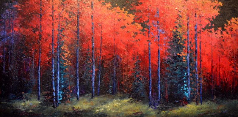 A Warm Summers Eve 24x48 Oil Painting by Amy Everhart